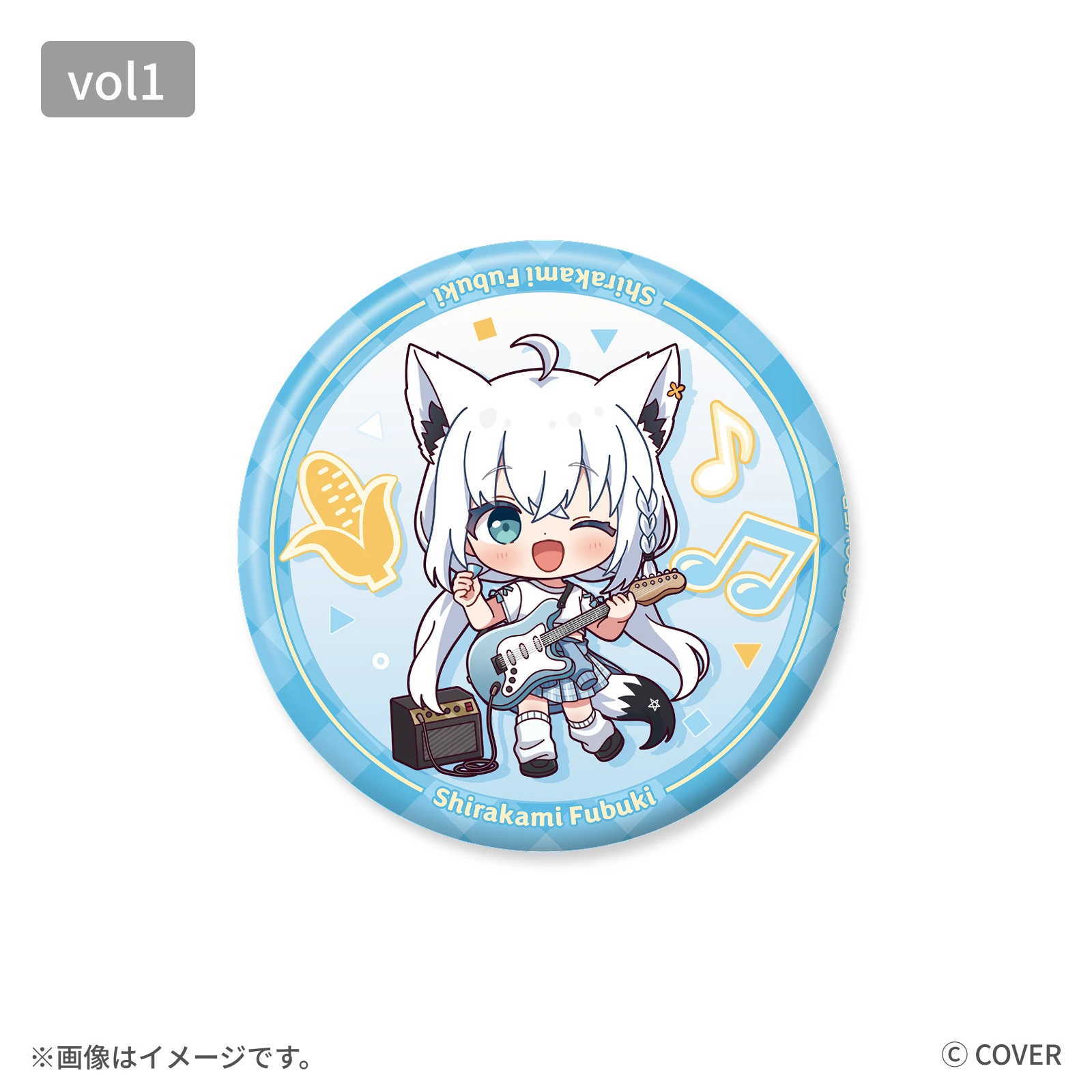 白上フブキ 缶バッジ デフォルメver.