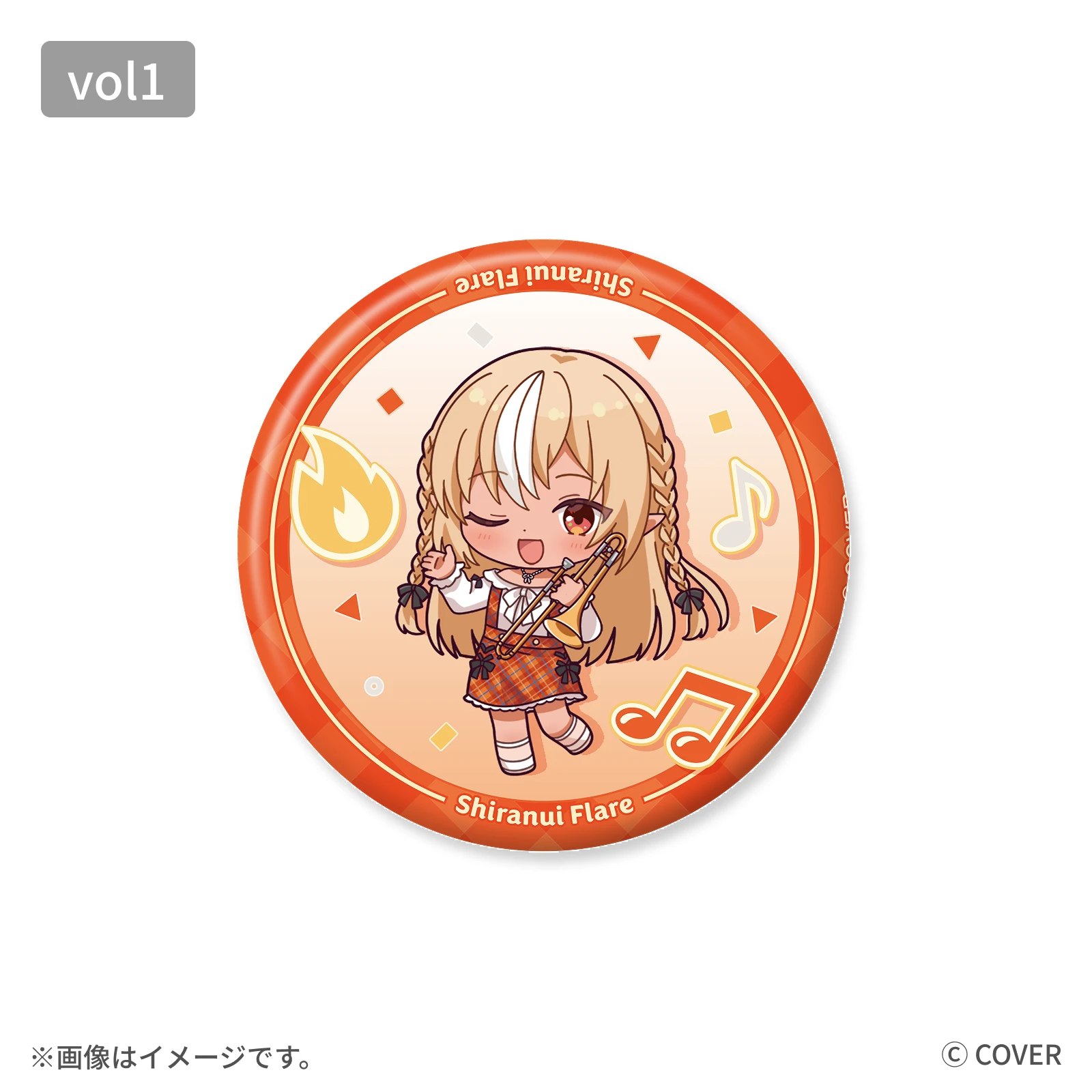 不知火フレア 缶バッジ デフォルメver.