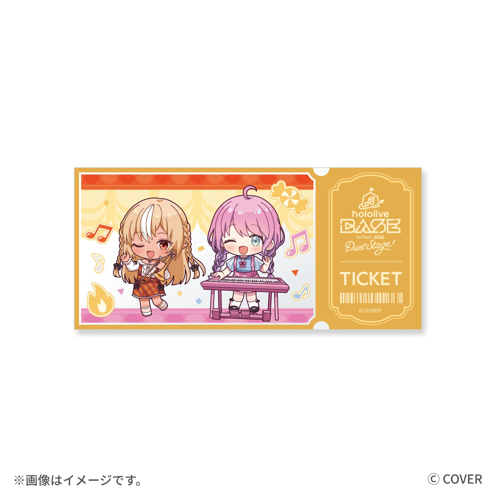 不知火フレア 姫森ルーナ チケット風クリアカード